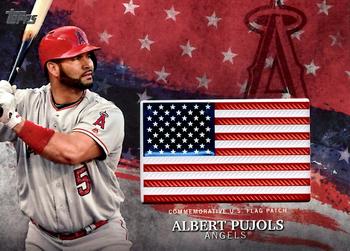 2018 Topps - MLB Independence Day U.S. Flag Manufactured Patch Relics Red #IDML-AP Albert Pujols Front