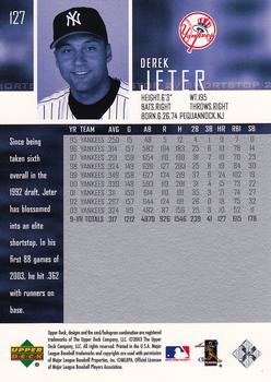 2004 Upper Deck #127 Derek Jeter Back