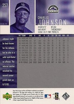 2004 Upper Deck #257 Charles Johnson Back