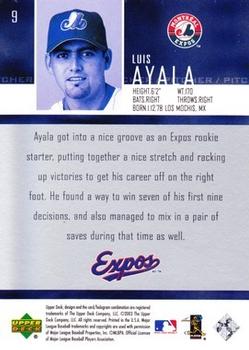 2004 Upper Deck #9 Luis Ayala Back