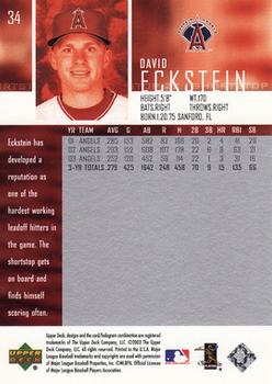 2004 Upper Deck #34 David Eckstein Back