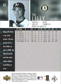 2004 Upper Deck #45 Ted Lilly Back