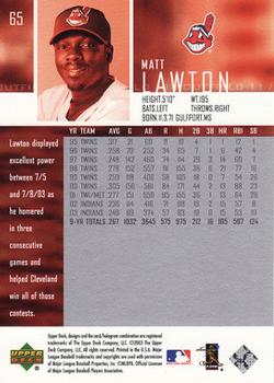 2004 Upper Deck #65 Matt Lawton Back