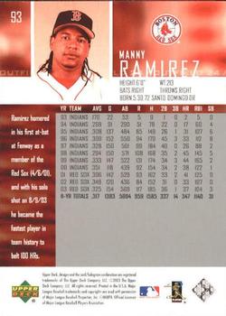2004 Upper Deck #93 Manny Ramirez Back