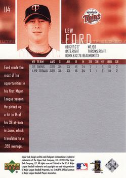 2004 Upper Deck #114 Lew Ford Back