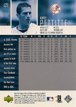 2004 Upper Deck #129 Andy Pettitte Back