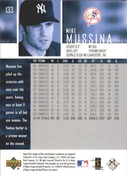 2004 Upper Deck #133 Mike Mussina Back