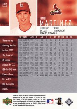 2004 Upper Deck #159 Tino Martinez Back