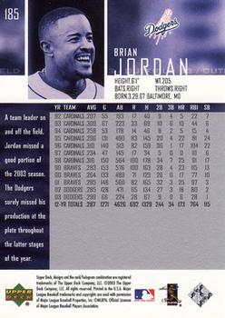 2004 Upper Deck #185 Brian Jordan Back