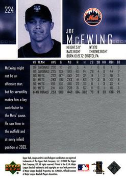 2004 Upper Deck #224 Joe McEwing Back