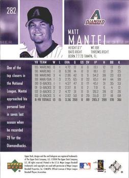 2004 Upper Deck #282 Matt Mantei Back
