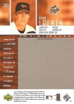 2004 Upper Deck #293 Adam Loewen Back