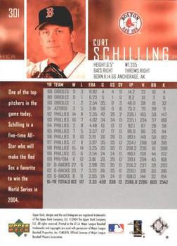 2004 Upper Deck #301 Curt Schilling Back