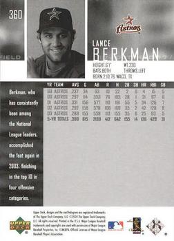 2004 Upper Deck #360 Lance Berkman Back
