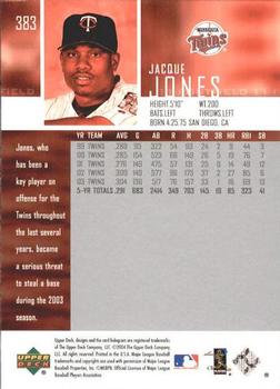 2004 Upper Deck #383 Jacque Jones Back