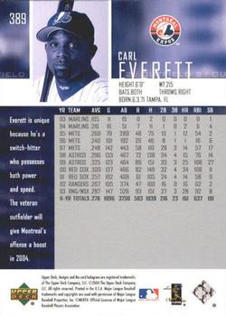 2004 Upper Deck #389 Carl Everett Back