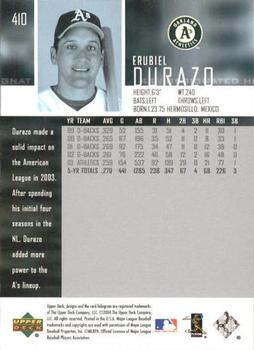 2004 Upper Deck #410 Erubiel Durazo Back
