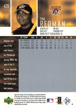 2004 Upper Deck #428 Tike Redman Back