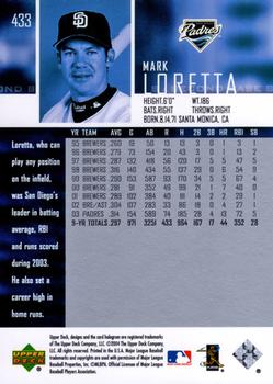2004 Upper Deck #433 Mark Loretta Back