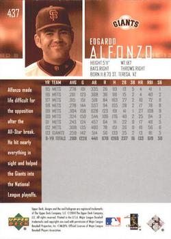 2004 Upper Deck #437 Edgardo Alfonzo Back