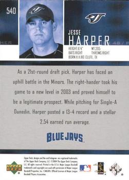 2004 Upper Deck #540 Jesse Harper Back