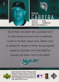 2004 Upper Deck #5 Miguel Cabrera Back