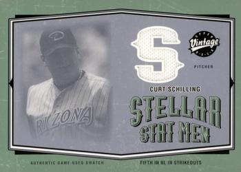 2004 Upper Deck Vintage - Stellar Stat Men Jerseys #SSM-29 Curt Schilling Front