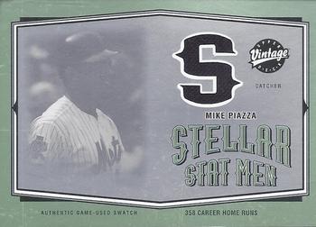 2004 Upper Deck Vintage - Stellar Stat Men Jerseys #SSM-30 Mike Piazza Front
