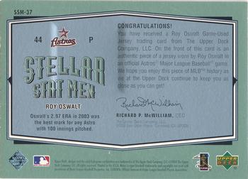 2004 Upper Deck Vintage - Stellar Stat Men Jerseys #SSM-37 Roy Oswalt Back