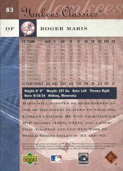 2004 Upper Deck Yankees Classics - Bronze #83 Roger Maris Back