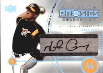 2004 Upper Deck Diamond Collection Pro Sigs #209 Mark Corey Front