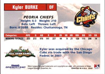 2009 Grandstand Midwest League Eastern Division All-Stars #NNO Kyler Burke Back