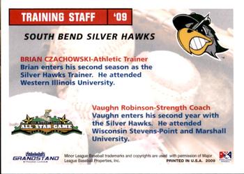2009 Grandstand Midwest League Eastern Division All-Stars #NNO Brian Czachowski / Vaughn Robinson Back