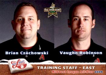 2009 Grandstand Midwest League Eastern Division All-Stars #NNO Brian Czachowski / Vaughn Robinson Front