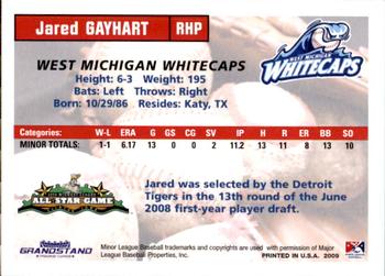 2009 Grandstand Midwest League Eastern Division All-Stars #NNO Jared Gayhart Back