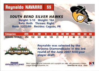2009 Grandstand Midwest League Eastern Division All-Stars #NNO Reynaldo Navarro Back