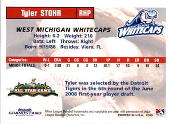 2009 Grandstand Midwest League Eastern Division All-Stars #NNO Tyler Stohr Back