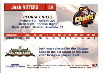 2009 Grandstand Midwest League Eastern Division All-Stars #NNO Josh Vitters Back