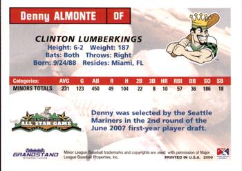 2009 Grandstand Midwest League Western Division All-Stars #NNO Denny Almonte Back