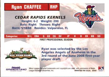 2009 Grandstand Midwest League Western Division All-Stars #NNO Ryan Chaffee Back