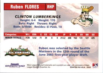 2009 Grandstand Midwest League Western Division All-Stars #NNO Ruben Flores Back