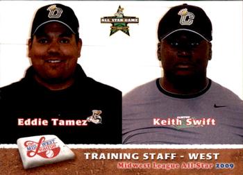 2009 Grandstand Midwest League Western Division All-Stars #NNO Eddie Tamez / Keith Swift Front