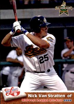 2009 Grandstand Midwest League Western Division All-Stars #NNO Nick Van Stratten Front