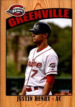 2015 Choice Greenville Drive #30 Justin Henry Front