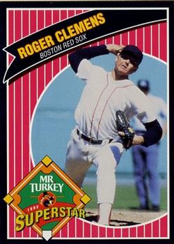 1992 Mr. Turkey Superstars #7 Roger Clemens Front