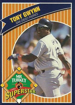 1992 Mr. Turkey Superstars #13 Tony Gwynn Front