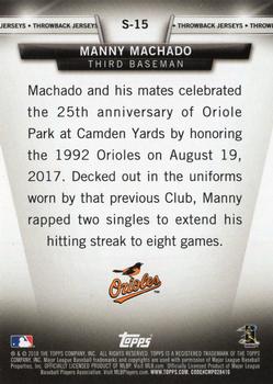 2018 Topps - Topps Salute (Series Two) #S-15 Manny Machado Back