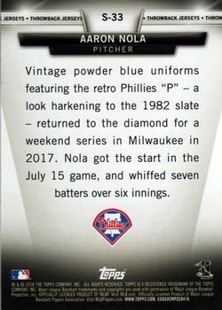 2018 Topps - Topps Salute (Series Two) #S-33 Aaron Nola Back