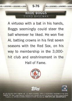 2018 Topps - Topps Salute (Series Two) #S-76 Wade Boggs Back