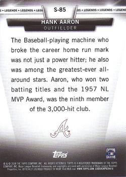 2018 Topps - Topps Salute (Series Two) #S-85 Hank Aaron Back